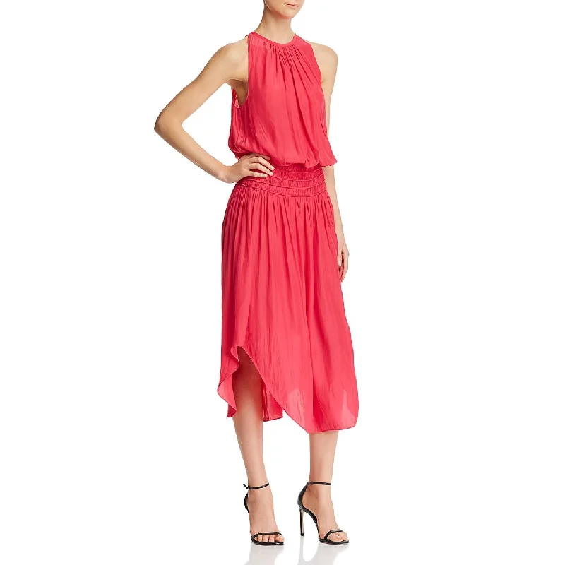 High Street Series Ramy Brook Womens Audrey Halter Drop Waist Midi Dress