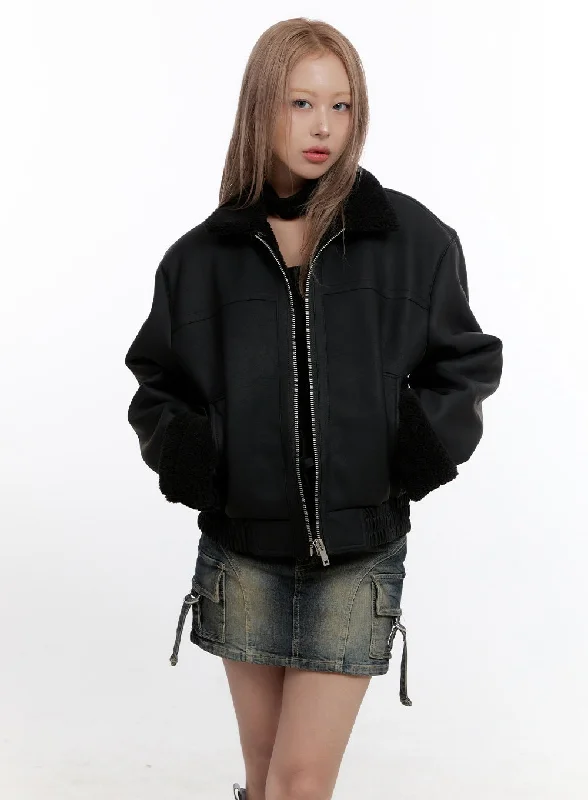 Romantic Temperament CozyChic Zip-Up Faux Fur Jacket CN425