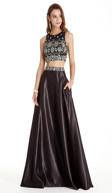 Fresh And Fashionable Trevi Collection L1880 - Embellished Two Piece Prom Dress