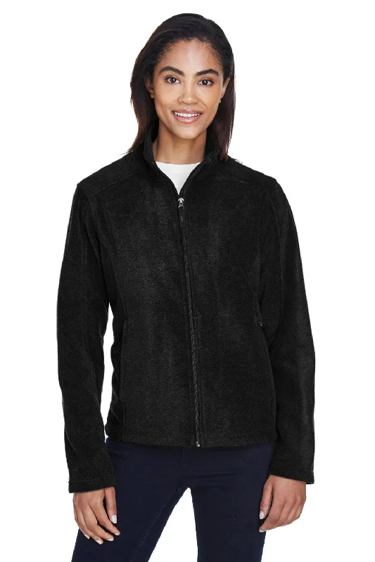 Personalized Wear Core 365 Womens Journey Pill Resistant Fleece Full Zip Jacket - Black