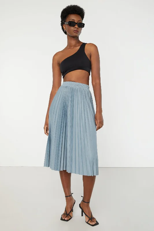 Printed Patterns MIDI PLEATED SKIRT