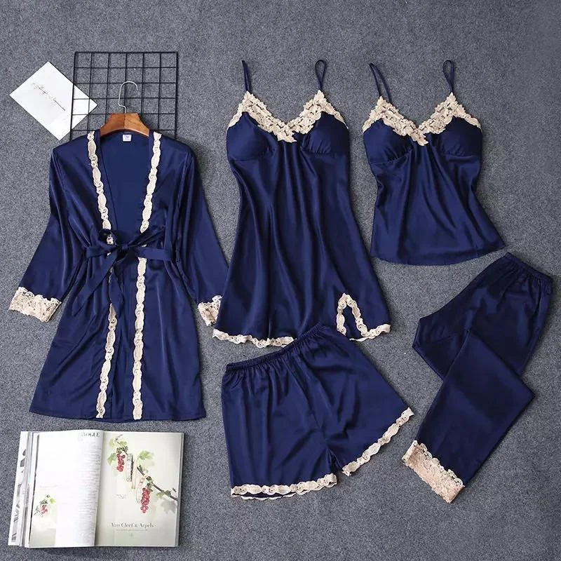 Quality Tailoring Luxury Lace 5 Piece Nightsets