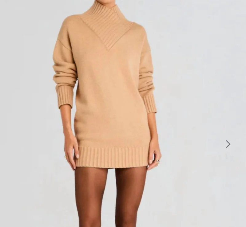 Artistic Temperament Dessa Chunky Knit Sweater In Tan