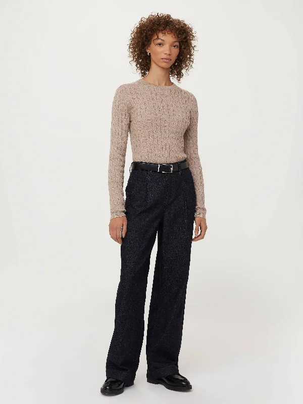 High-end Customization The Joni Wide Leg Jean in Dark Wash