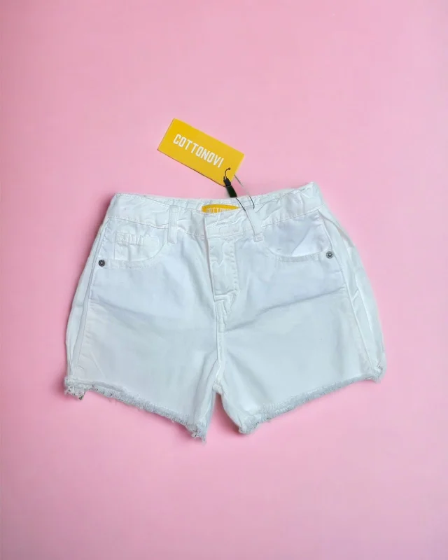 Economic Outlook Girls White short jeans