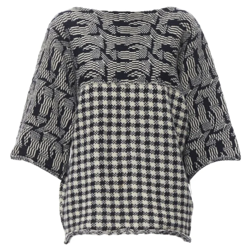 Breathable Design Comme des Garcons tricot intarsia checker sweater