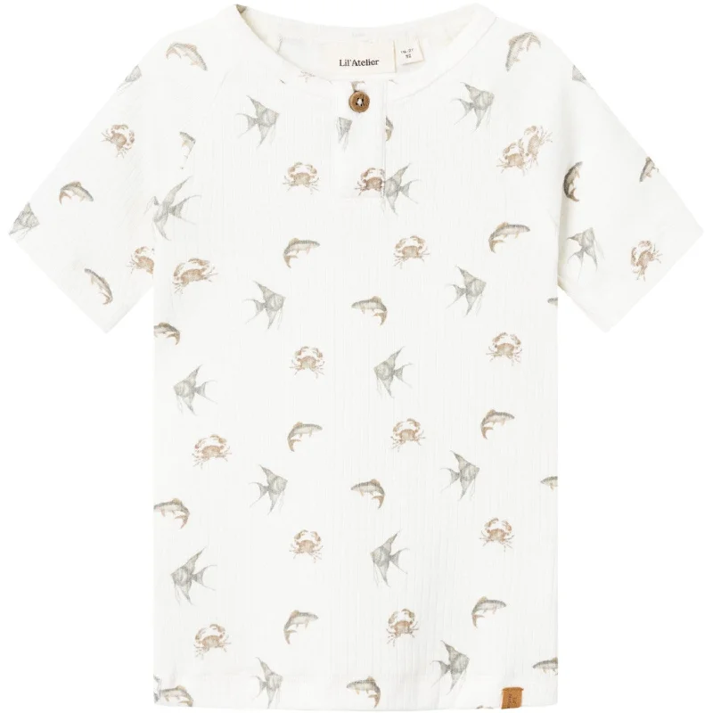 Casual Chic Lil'Atelier Coconut Milk Crab Gio Slim T-Shirt