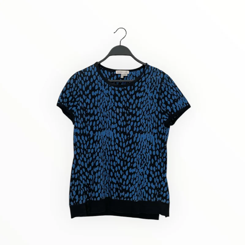 Basic Version SEE BY CHLOE/T-Shirt/6/All Over Print/Cotton/BLK/BLUE ALL OVER