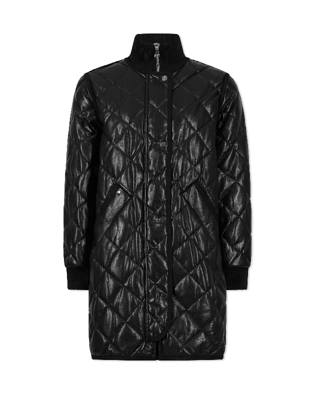 Soft Fashion Liberty Vegan Leather Quilted Coat