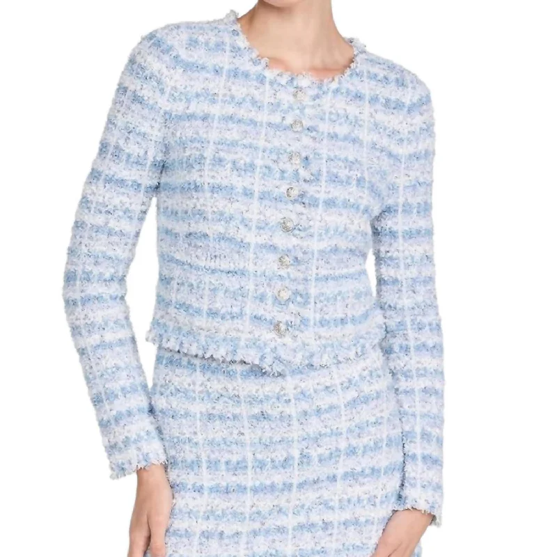 Fashionable In The Times Spindle Cardigan In Glacier Sky