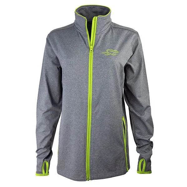 Tropical Style Flatter and Trim Full Zip Jacket - Gray with Green