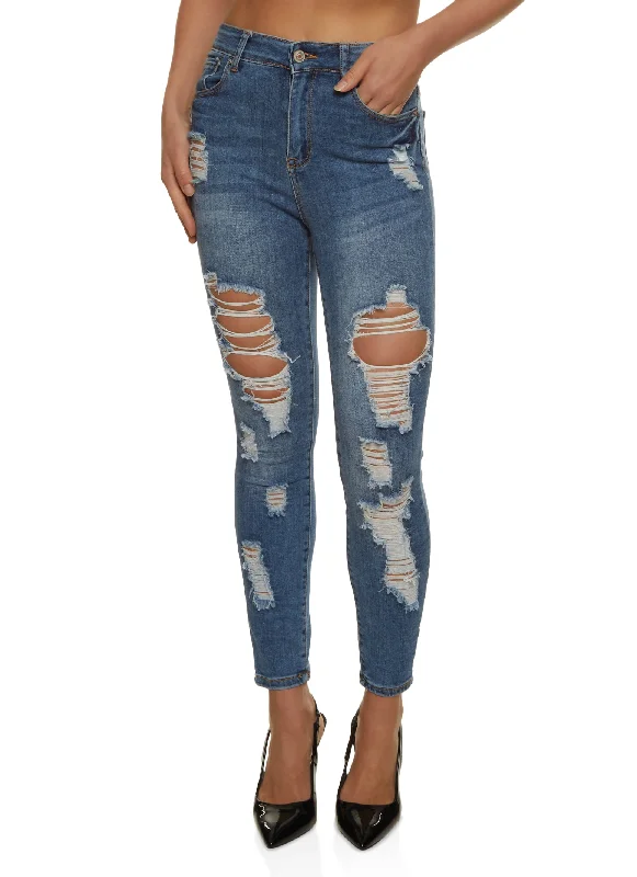 Artistic Temperament WAX High Rise Distressed Skinny Jeans