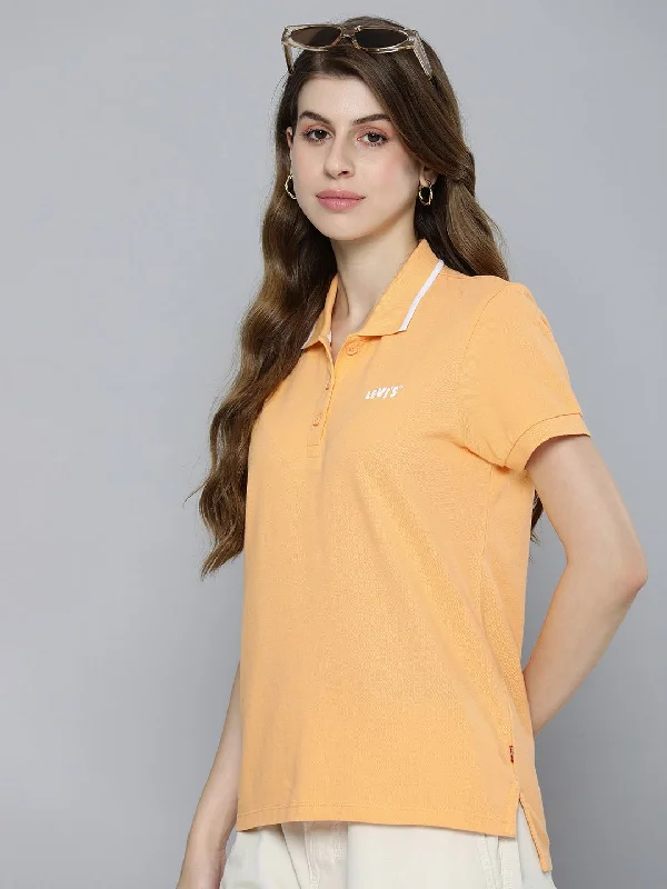 Classic Style Women's Solid Polo T-shirt