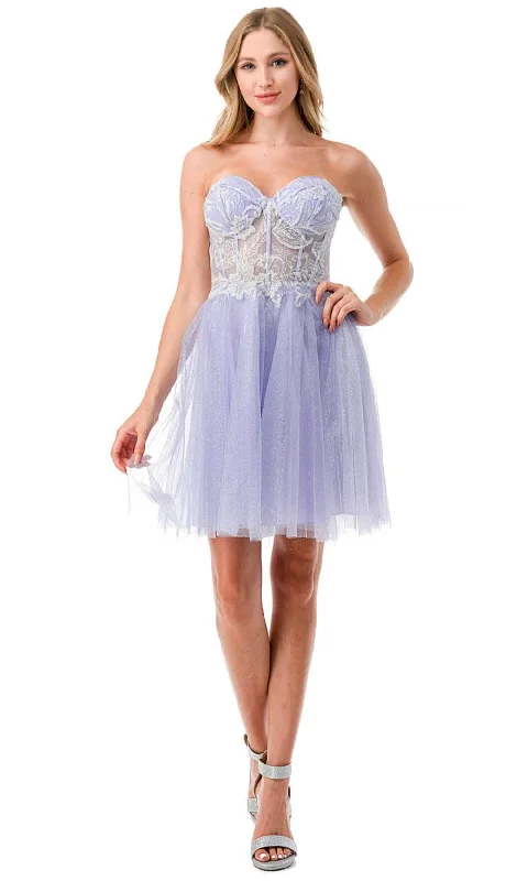 Personalized Outfit Trevi Collection S2745B - Embroidered Strapless Cocktail Dress