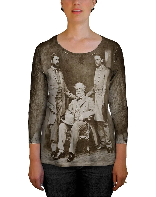 Youthful Style General Robert E Lee , Custis Lee & Walter Taylor