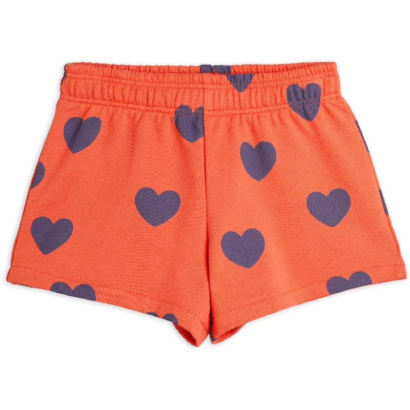 American Style Mini Rodini Red Hearts AOP Sweatshorts