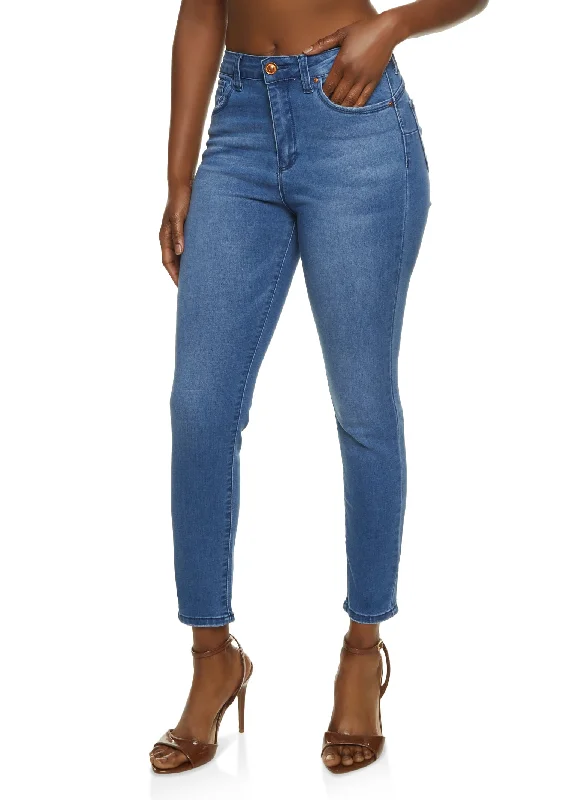 Perfect Tailoring WAX Solid High Waisted Skinny Jeans