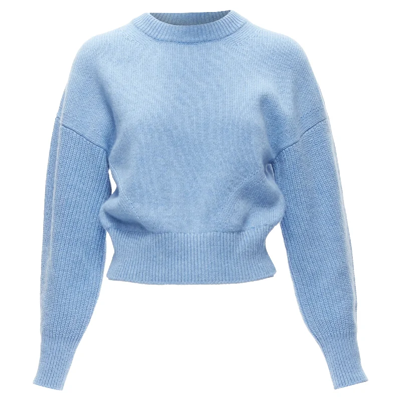 High-end Customization Alexander McQueen speckled wool boxy cropped sweater