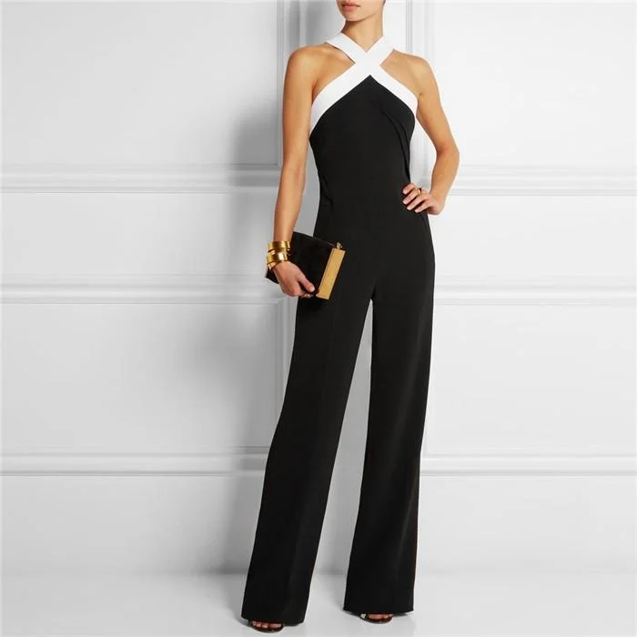 Cozy Fit Sexy Backless Slim Waist Women Jumpsuits