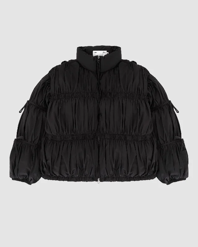 Classic Design [PRE-ORDER] BLACK PLEATED DUVET PUFFER