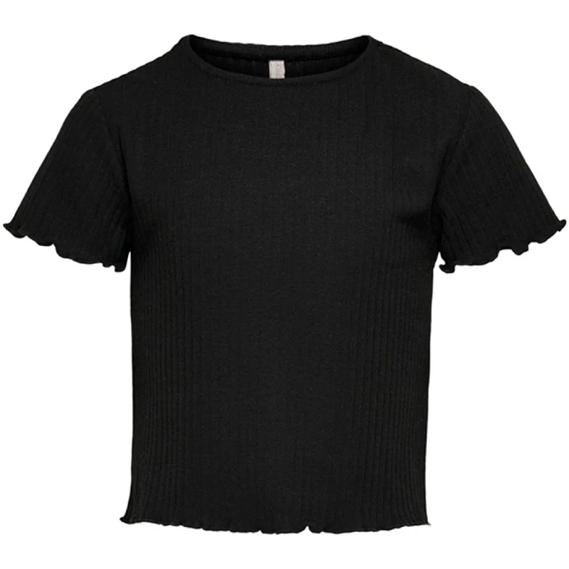 Fashion And Simplicity Kids ONLY Black Nella Crop T-shirt Noos