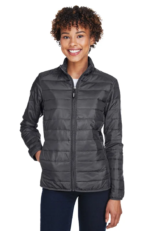 Exquisite Tailoring Core 365 Womens Prevail Packable Puffer Water Resistant Full Zip Jacket - Carbon Grey