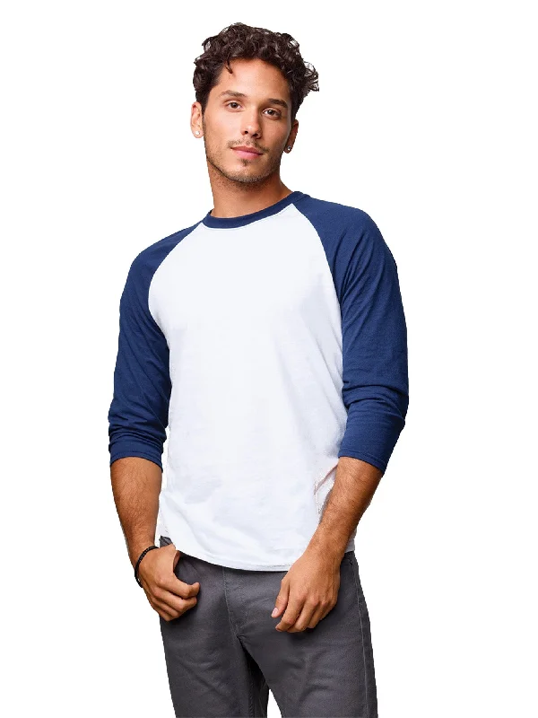 Cozy Fit Hanes Mens X-Temp Baseball T-Shirt