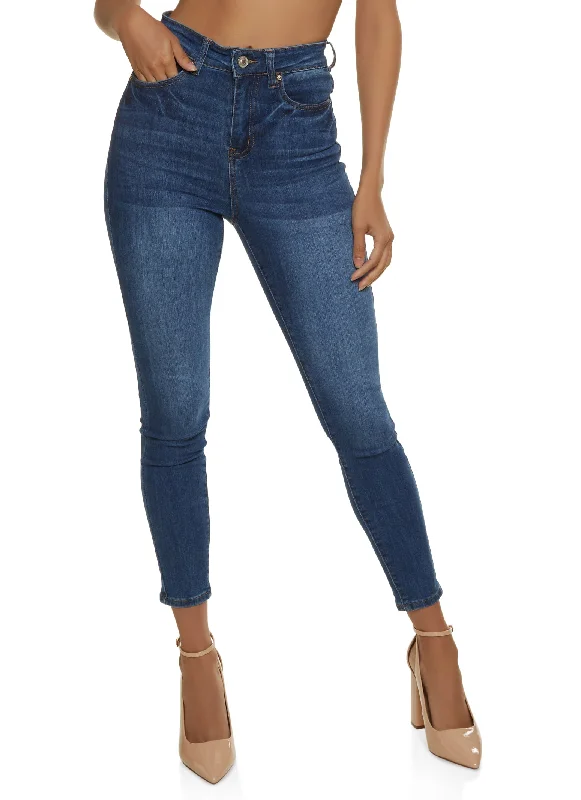 Fashion Wear WAX Whiskered Skinny Ankle Jeans