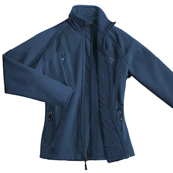 Minimal Style Womens Soft Shell Textured Jacket - Blue