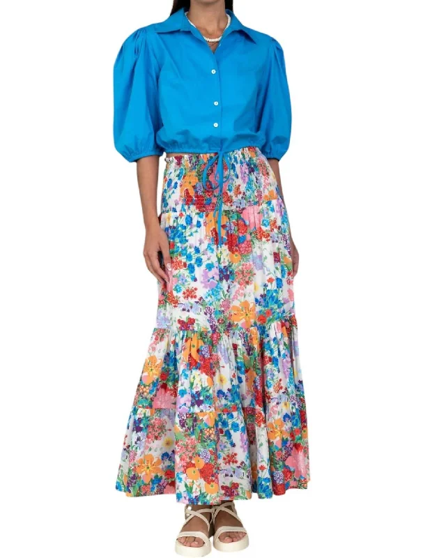 Floral Prints Izzy Skirt Dress In Bouquette