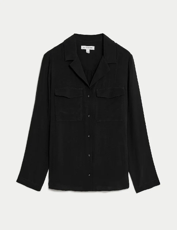 Cozy Fit Cupro Rich Collared Shirt