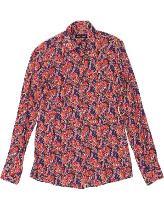 New Products VINTAGE Womens Shirt Blouse UK 12 Medium Multicoloured Floral Viscose