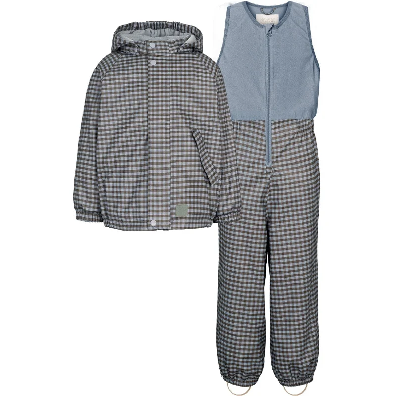 Noble And Elegant MarMar Rainwear Fleece Espresso Check Obo Set