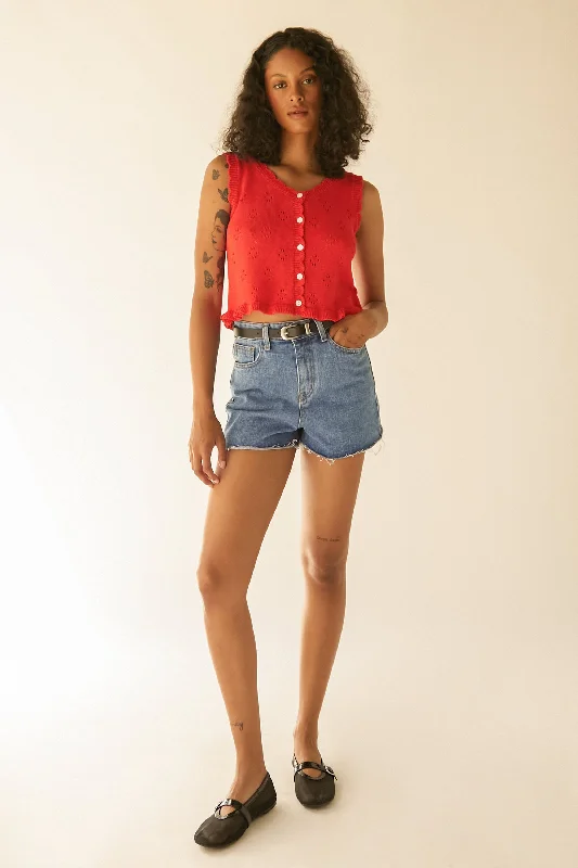 Bright Colors CUT OFF DENIM SHORTS