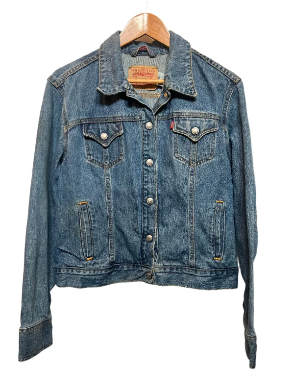 Classic Style Levi Women's Blue Denim Jacket (Size XL)