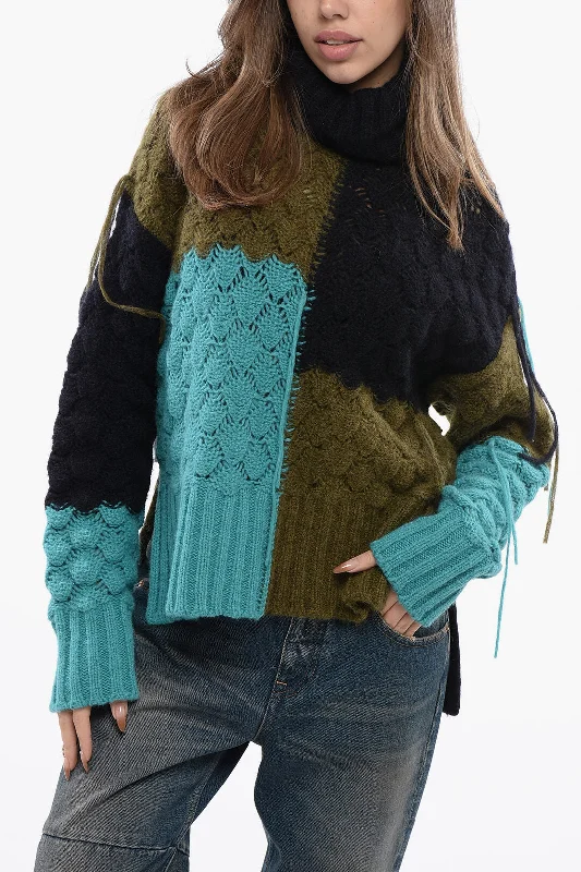 Exquisite Design Alanui Patchwork Alpaca Blend ANTARCTIC DREAM Pullover S Standard size