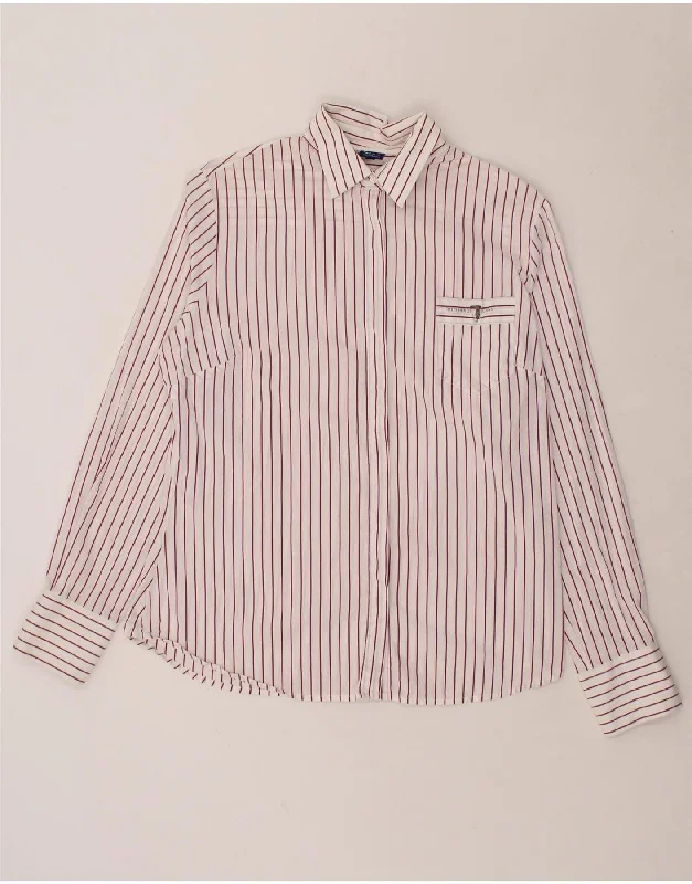 Elegant Series TRUSSARDI JEANS Womens Shirt UK 20 2XL Pink Striped