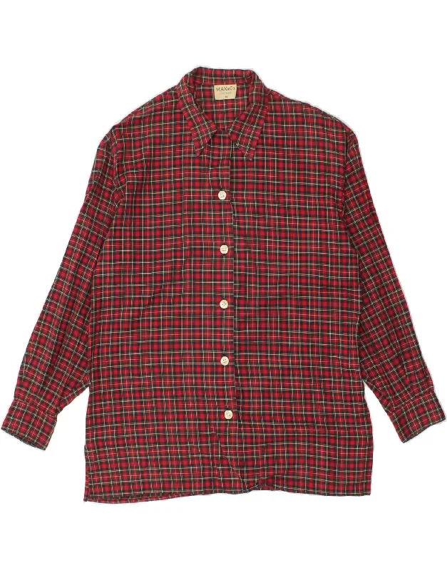 Fashionable And Fashionable MAX&CO. Womens Shirt IT 42 Medium Red Check Cotton