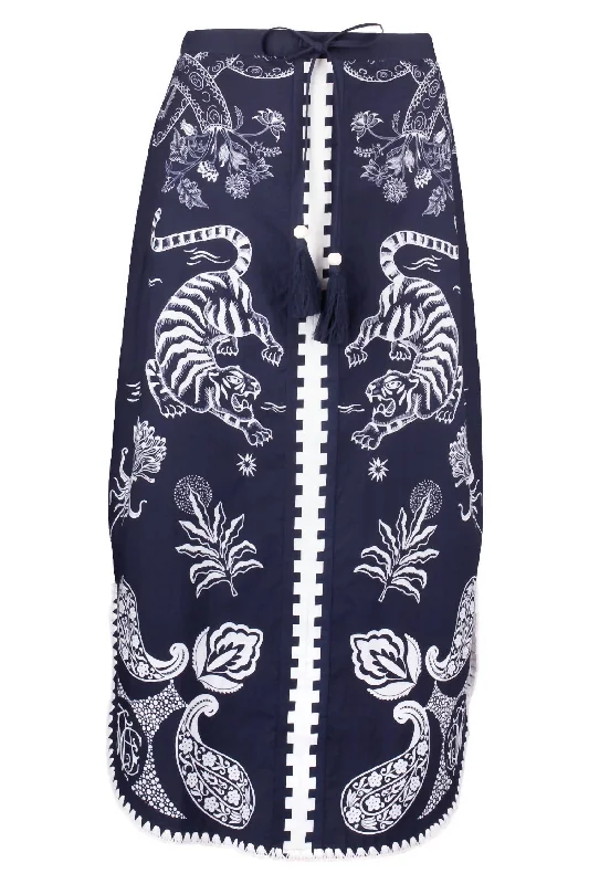 Fashion Wear Women's Molly Skirt In Navy Tiger