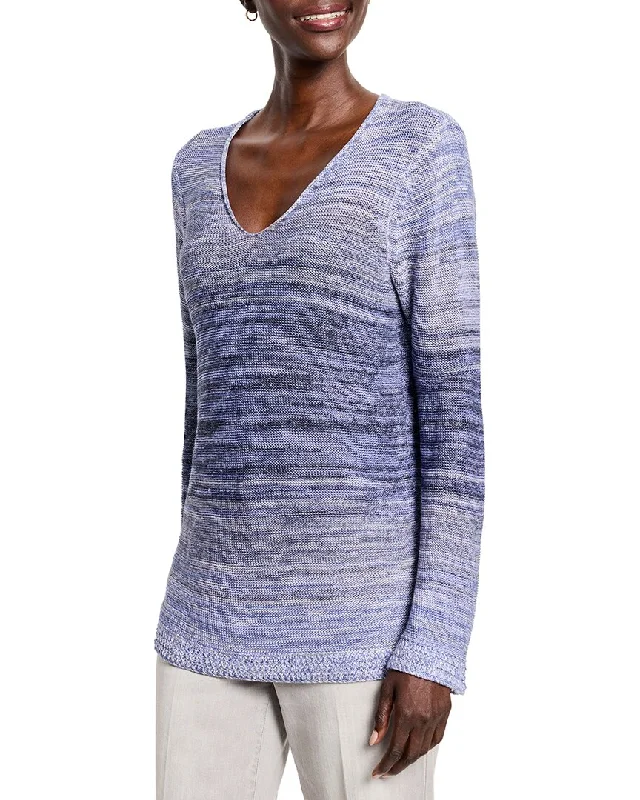 Economic Outlook NIC & ZOE Hazy Shades Linen-Blend Sweater