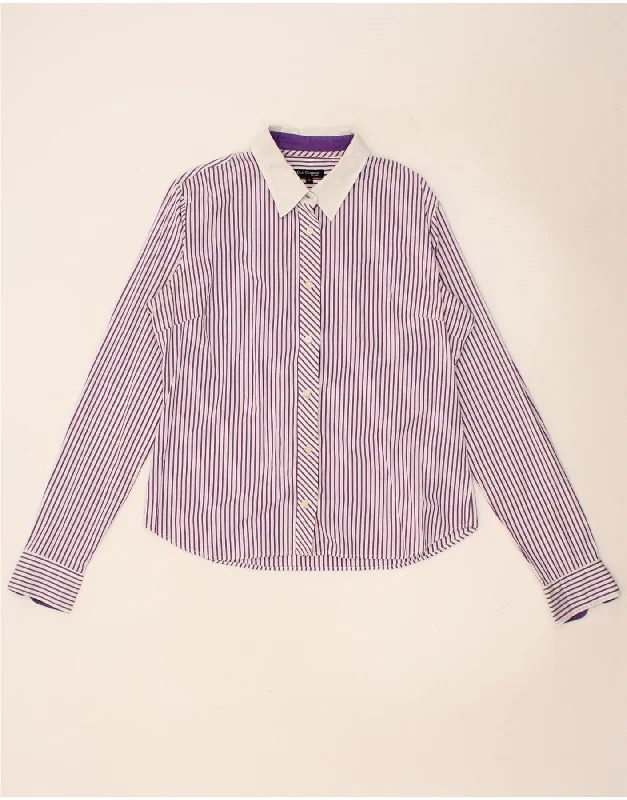 High-end Design BEST COMPANY Womens Shirt UK 18 XL Purple Striped