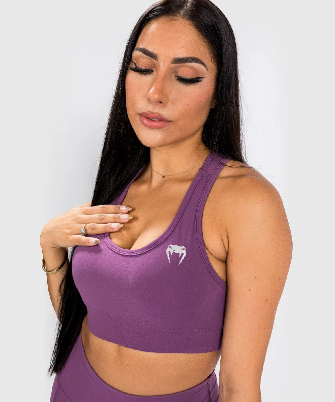 Fashion Innovation Venum Essential Medium Impact Sport Bra - Dusky Orchid/Brushed Silver