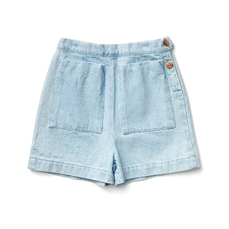 New Products Odile Short in Light Denim by Soor Ploom