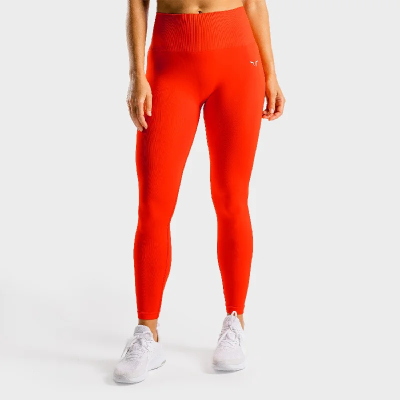 Embroidery Design Core Seamless Leggings - Flame