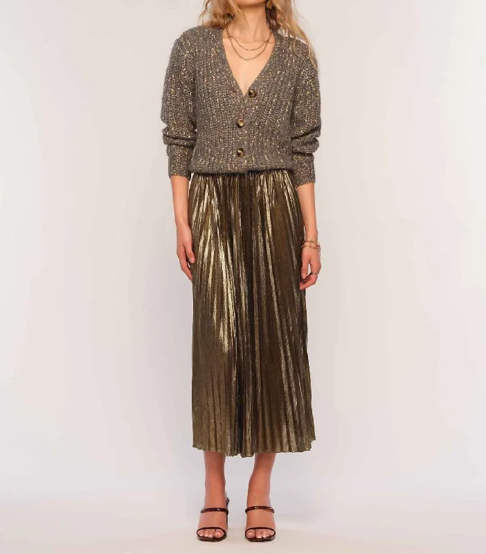 Romantic Temperament Enora Skirt In Bronze