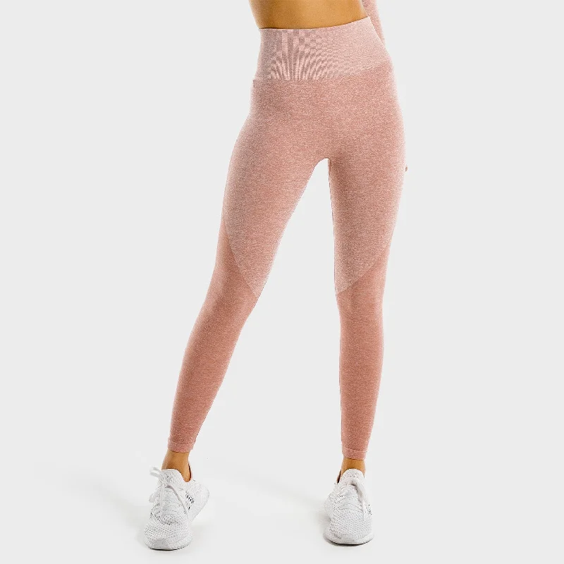 Personal Charm Marl Seamless Leggings - Rose Gold