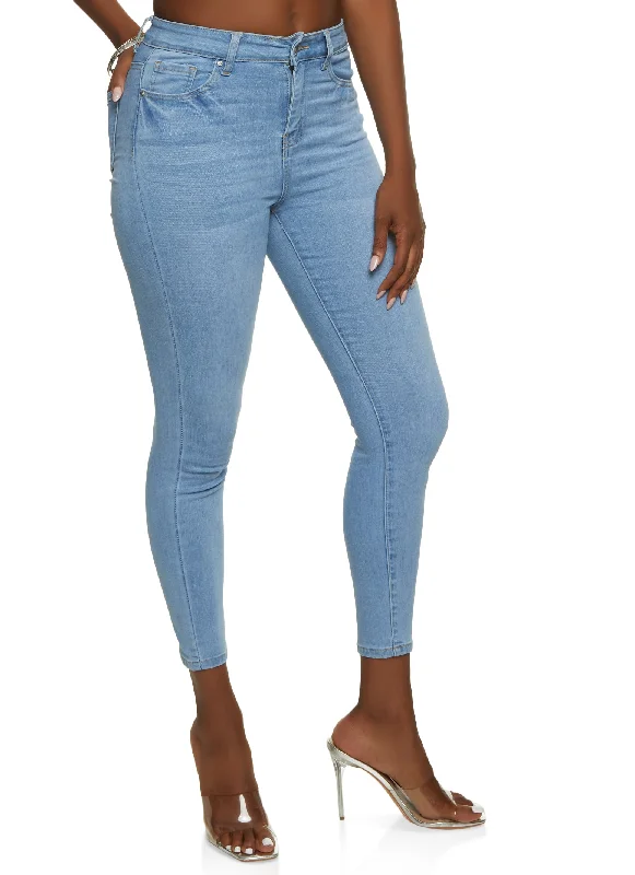 Classic Style WAX Whiskered Skinny Ankle Jeans