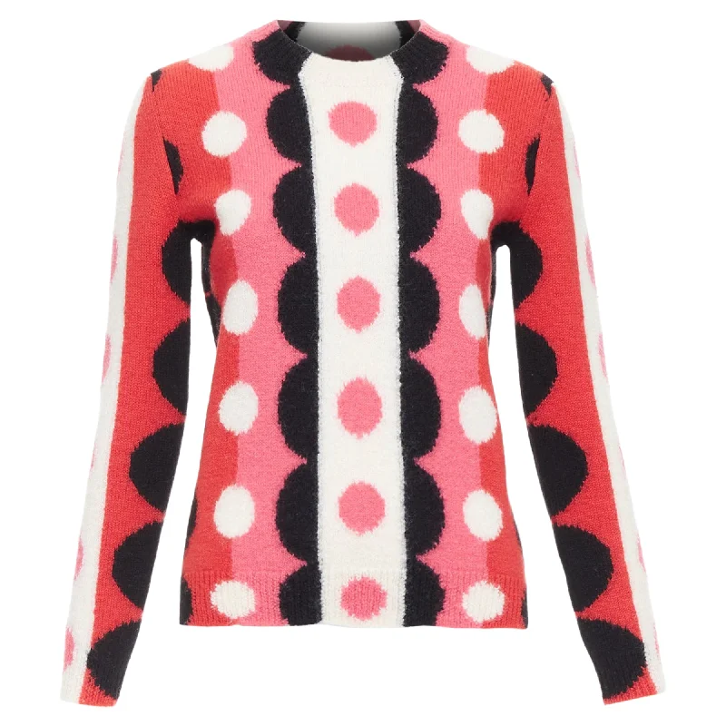 Classic Style Valentino virgin wool scallop graphic sweater