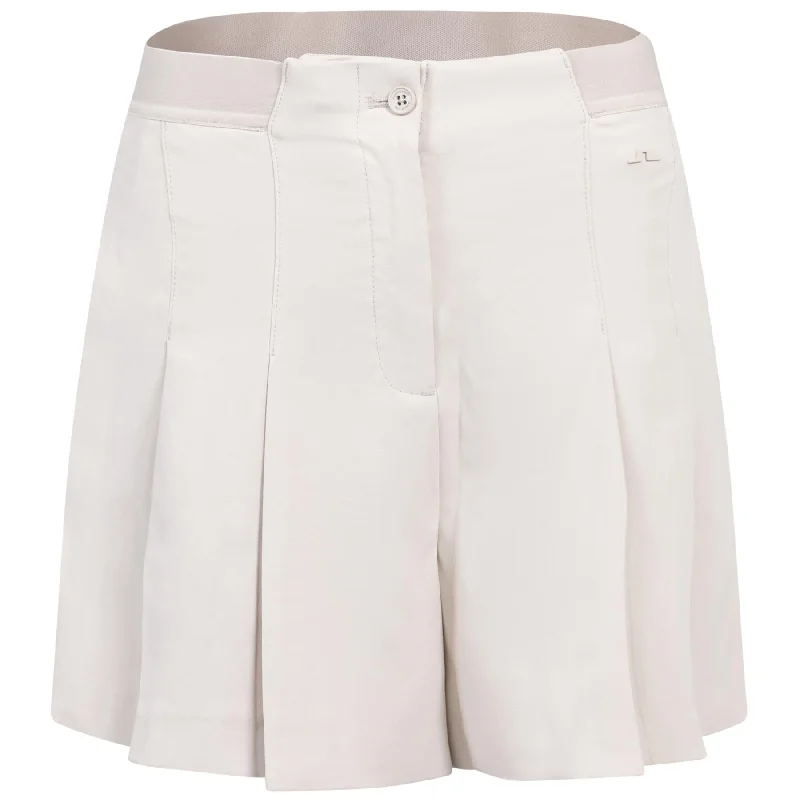 Luxury Customization x Glenmuir Womens Arella Pleated Shorts Moonbeam - PS25