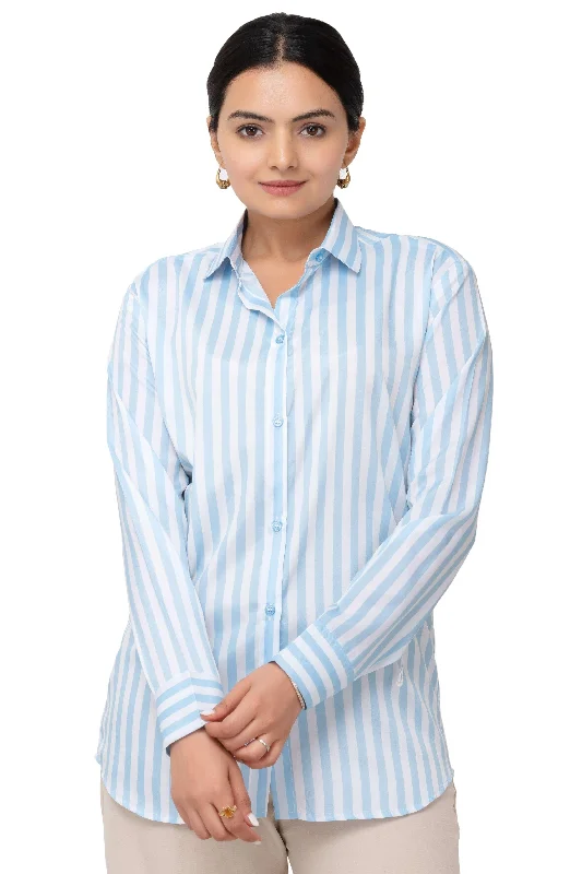 European Plan Classic Striped Shirt - Blue